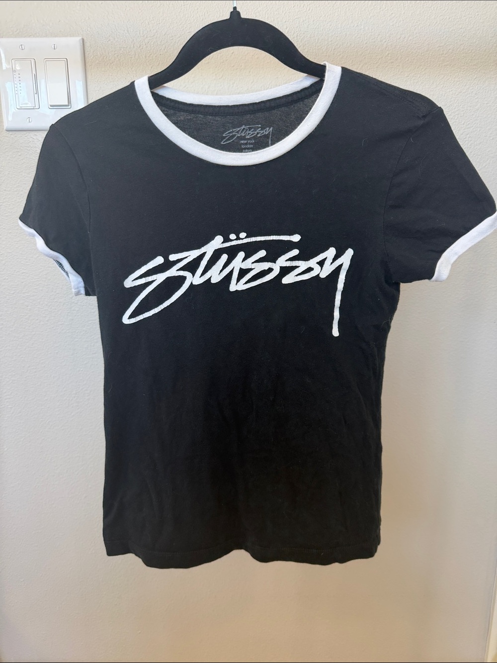 Stussy black and with fitted Tee